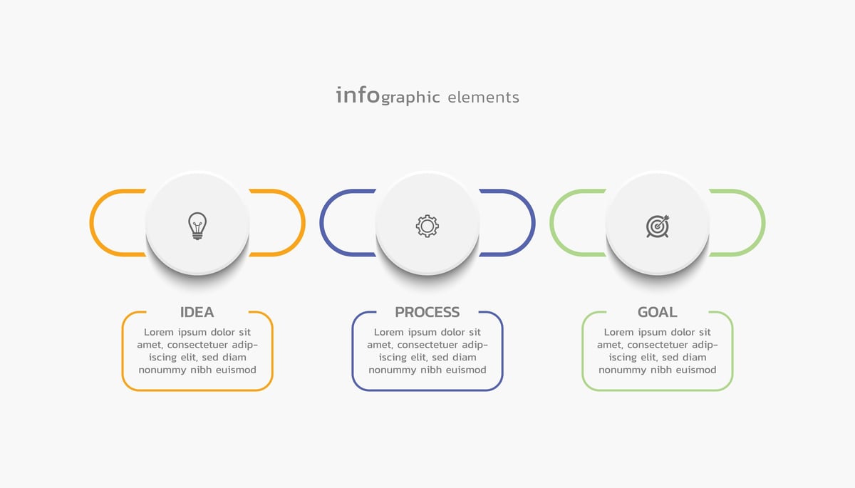 Business infographic template colorful design with 3 step