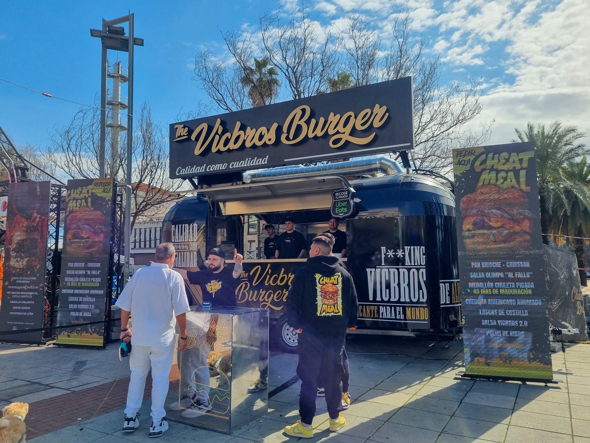The Champions Burger food truck at a burger festival
