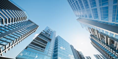 Modern business building representing Sheffield web design