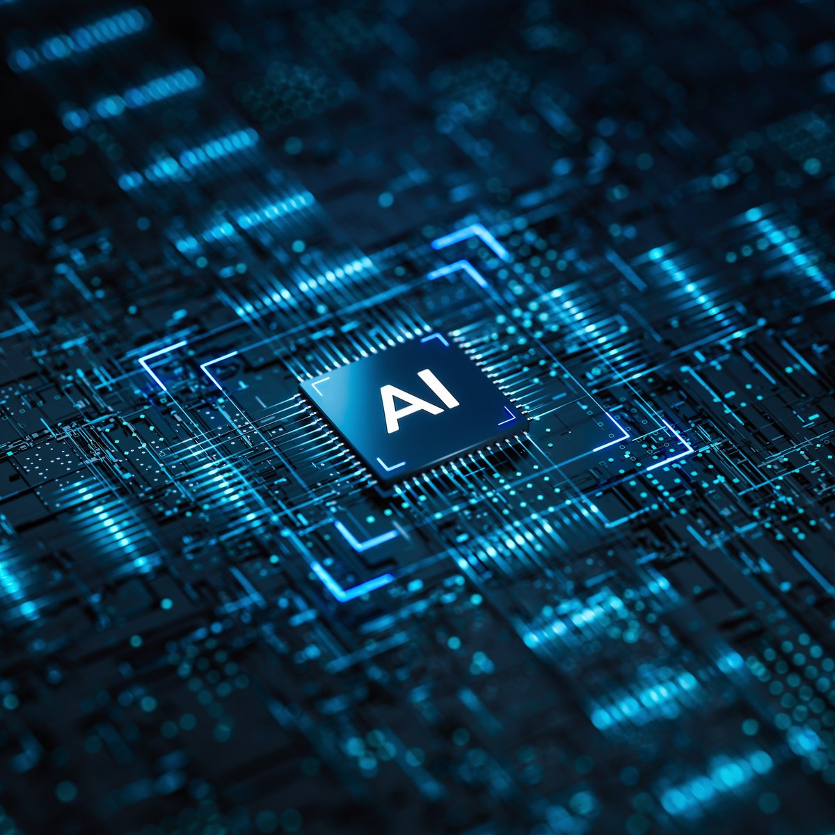 Artificial Intelligence AI Processor on Circuit Board